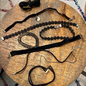 Elegant Black Choker Set